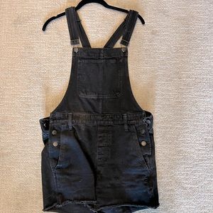 Madewell Black Short Overalls